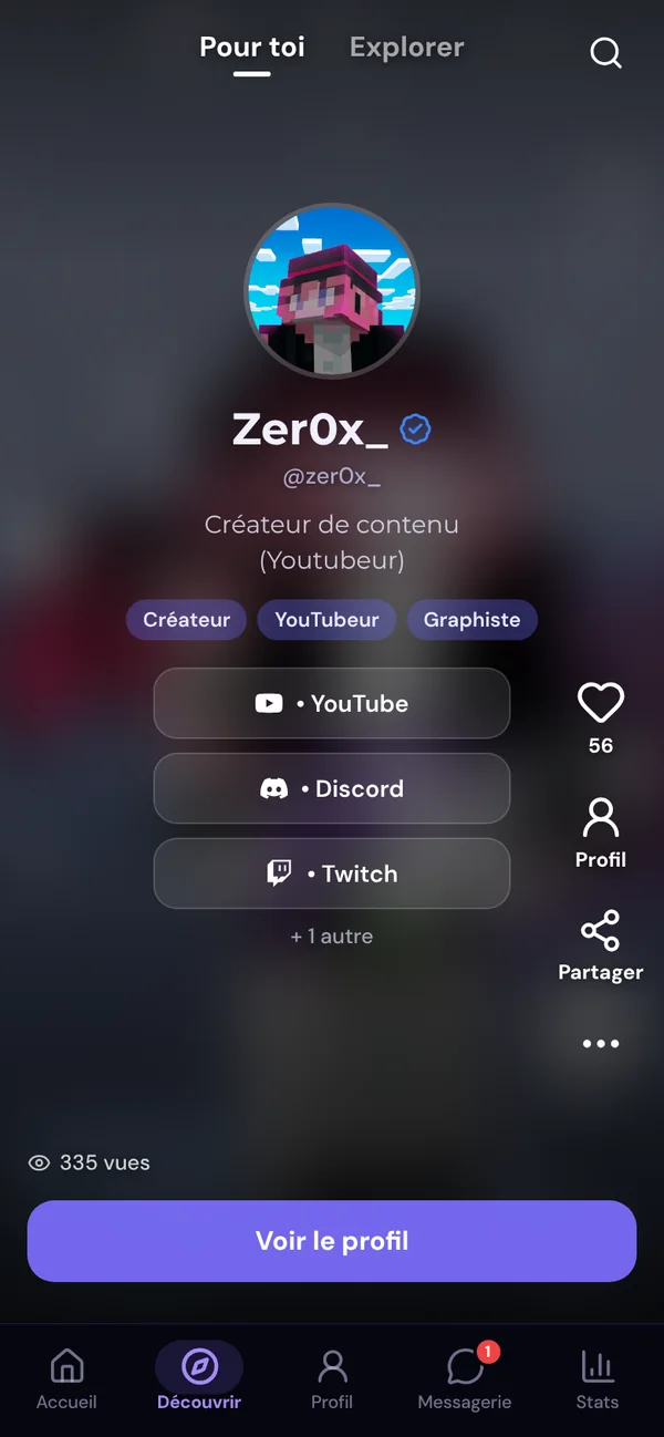Fil Découvrir « Pour toi »